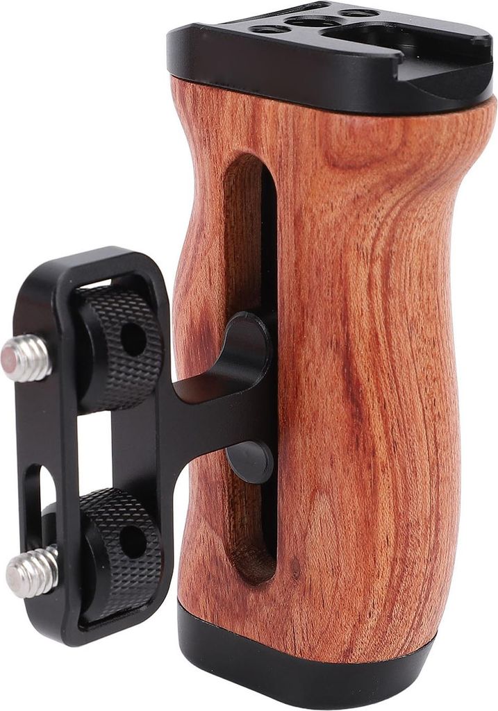 Kamerakäfig-Griff, universelle Holzseite mit Kaltschuhhalterung und 1/4-Zoll-Schraubenloch