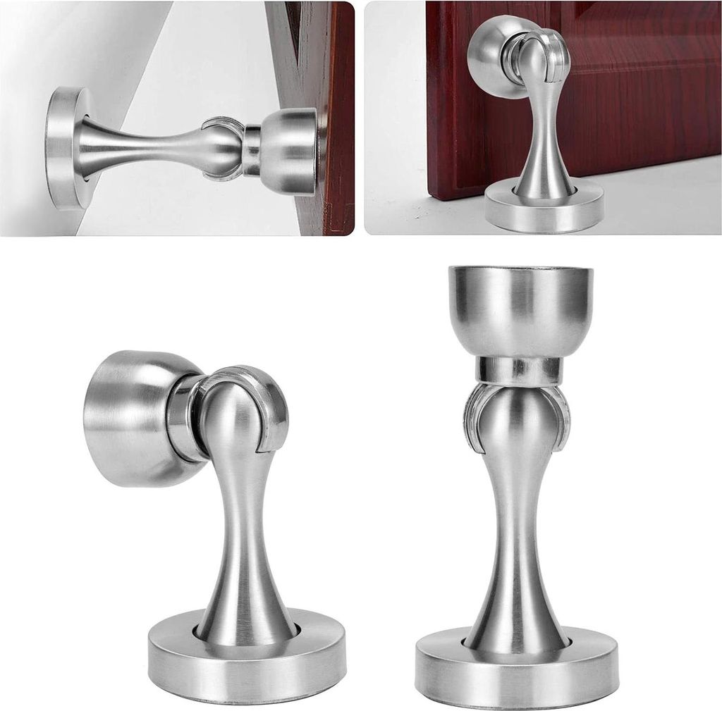 Edelstahl Magnetische Türstopper 2er Set - Wandtürstopper Schwere Türstopper für breite Türen