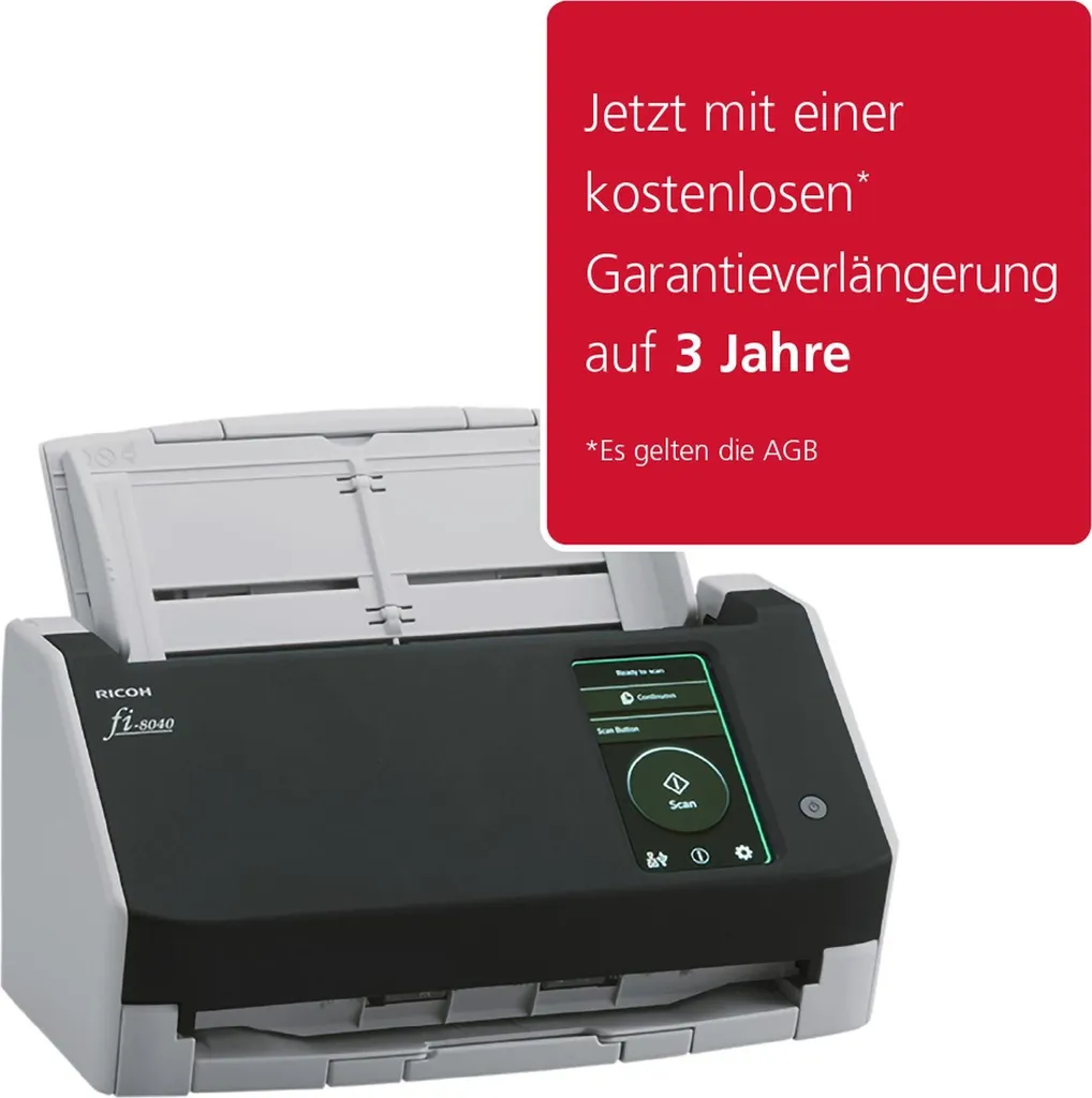 Scanner de documents de bureau A4 Ricoh FI-8040 chargeur automatique - 8