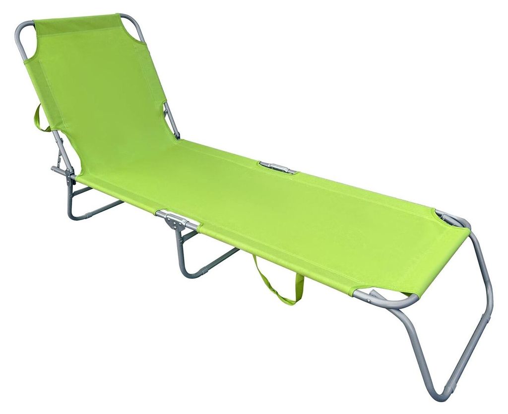 3-Bein Gartenliege Campingliege Limegrün 186x55x24cm