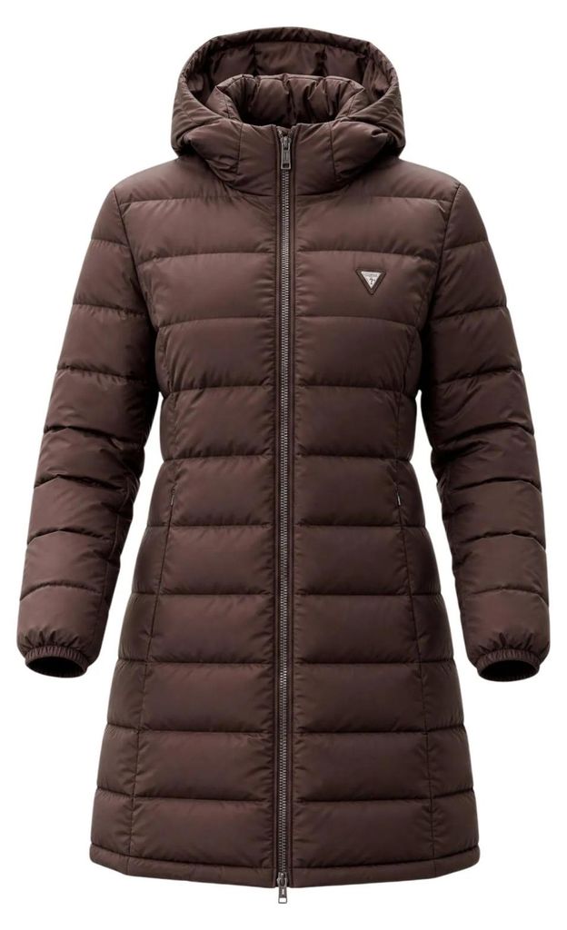 Guess NEW ALETA LONG PUFFE Damen Jacke Braun : Größe - M Größe: M