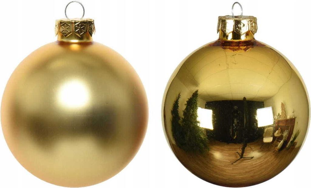Weihnachtskugeln Glas 8cm 16 Stück - Hellgold Produktbild 3