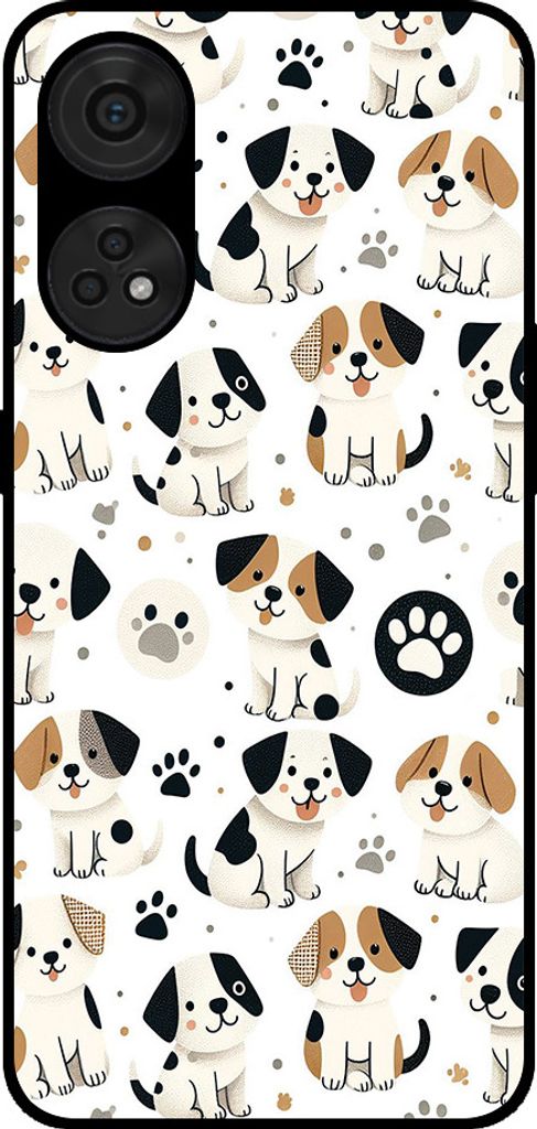 Smartphonica Telefon Fall geeignet für Oppo Reno8T 4G mit Hund drucken - TPU zurück Abdeckung Fall Hund Design