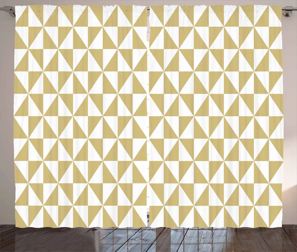 Tenda Abakuhaus Geometrica Rustica Rombi Cammello 280x245 cm per Casa