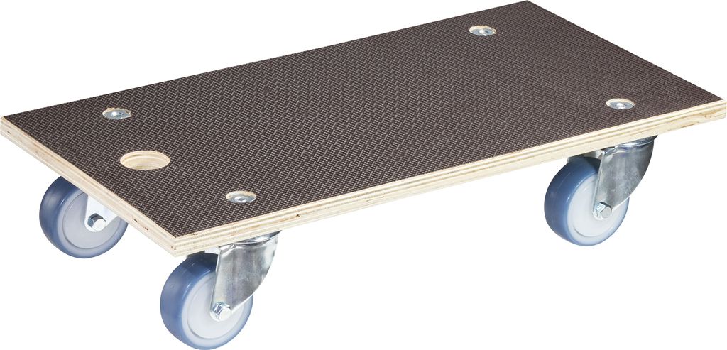 WAGNER Transporthilfe Multiplex MAXIGRIP - 57,5 x 30 x 12 cm, softe Rollen Ø 80 mm, Tragkraft 400 kg - 20108501