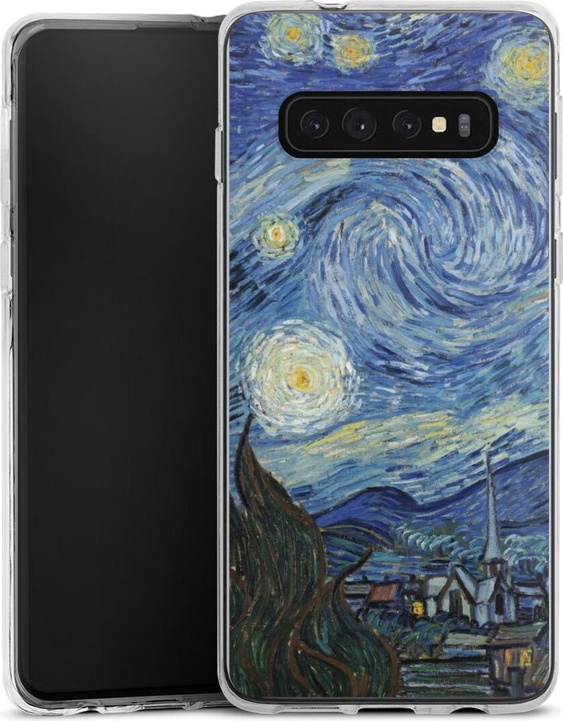 DeinDesign Handyhülle für Samsung Galaxy S10 Plus Silikon Hülle Case Smartphone Schutzhülle Kunst The Starry Night