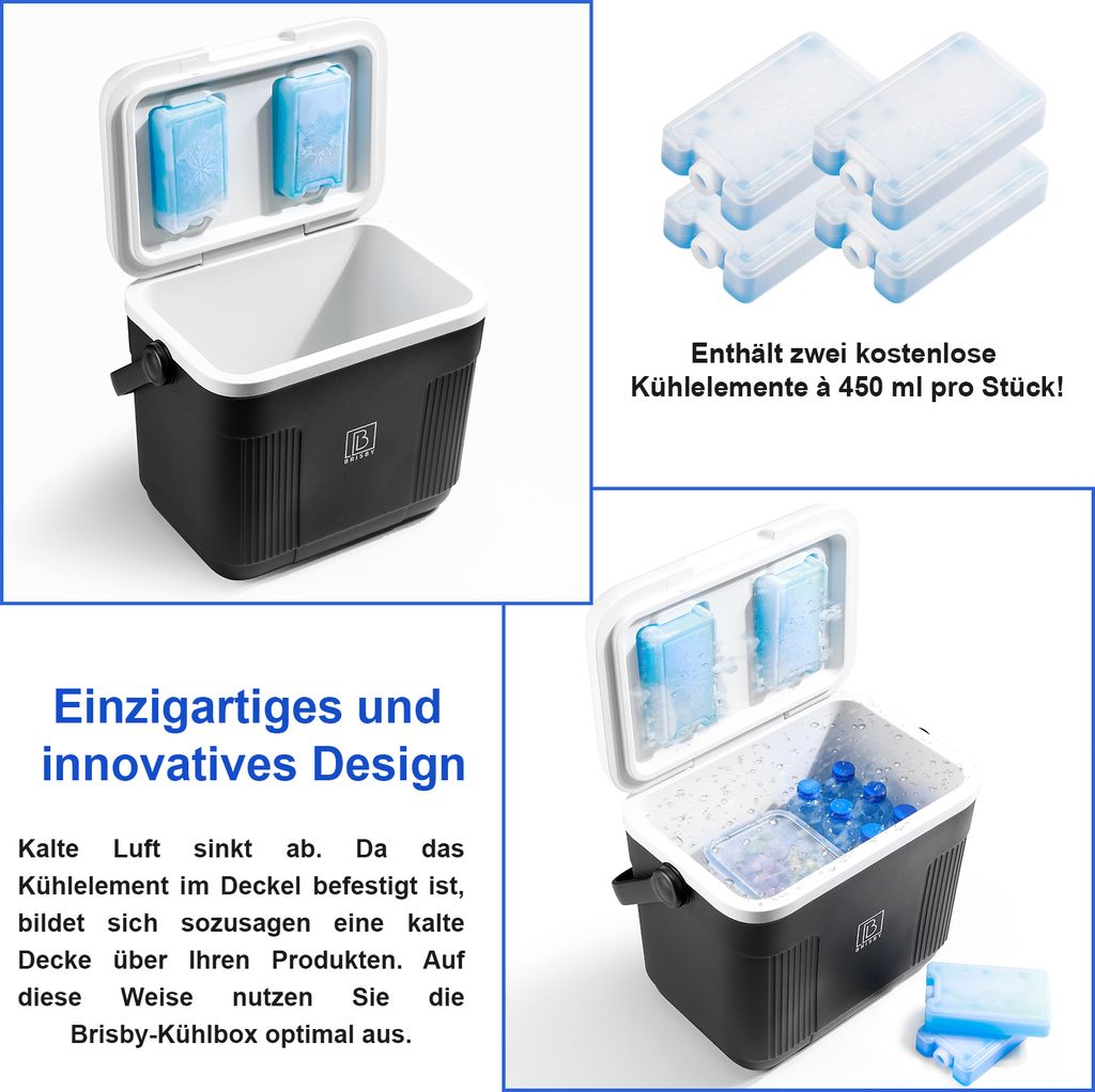 Brisby Kühlbox - Frigobox - 22L - Schwarz - Bis zu maximal Produktbild 9