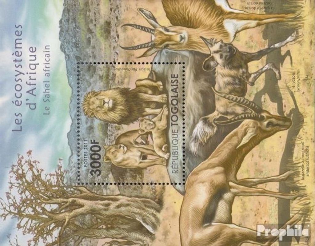 Briefmarken Togo 2011 Mi Block653 (kompl.Ausg.) postfrisch Afrikanische Ökosysteme