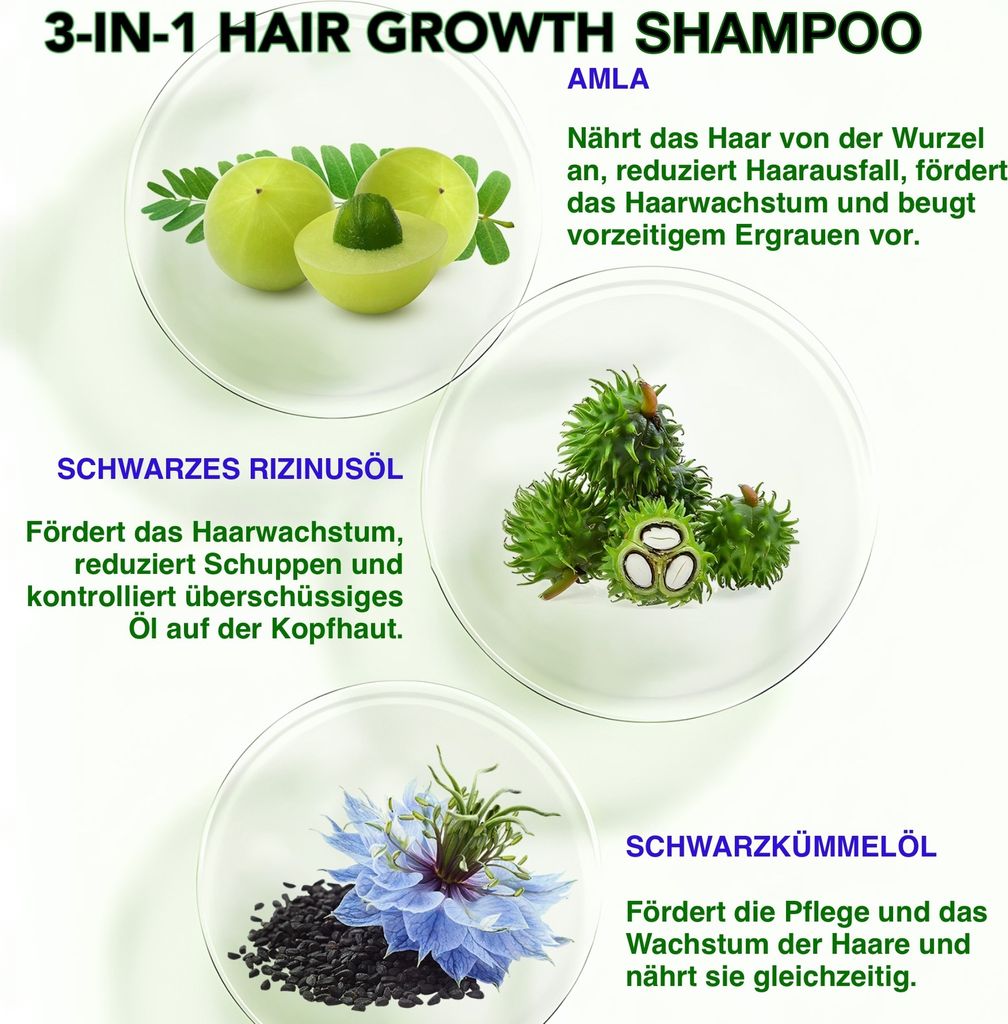 Noïa Hair Stimulate Shampoo Mit Rizinusöl, Knoblauch & Sesam - 500 Ml, Sulfatfrei, Für Trockenes Haar