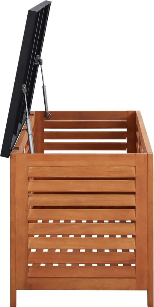 Coffre de jardin en eucalyptus 117 cm : la solution rangement durable