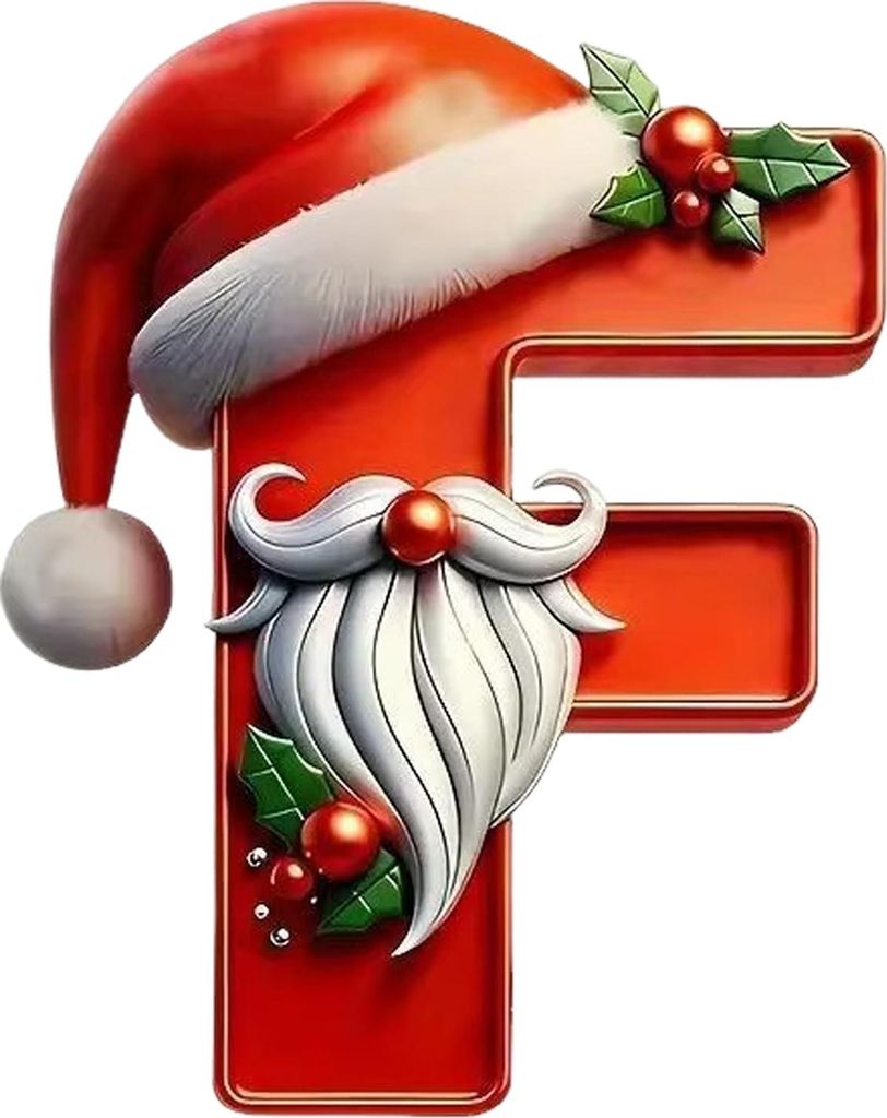 26 Buchstaben Weihnachtsschmuck Personalisierter Weihnachtsmann Monogramm Anfangsbuchstabe Weihnachtsbaumanhänger für Baum DIY Handwerk Heimdekor...
