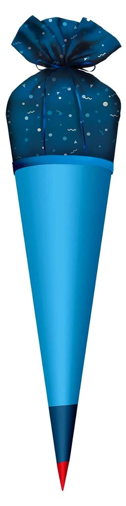 Stoffbezug mit Satinband, blau, 70 cm