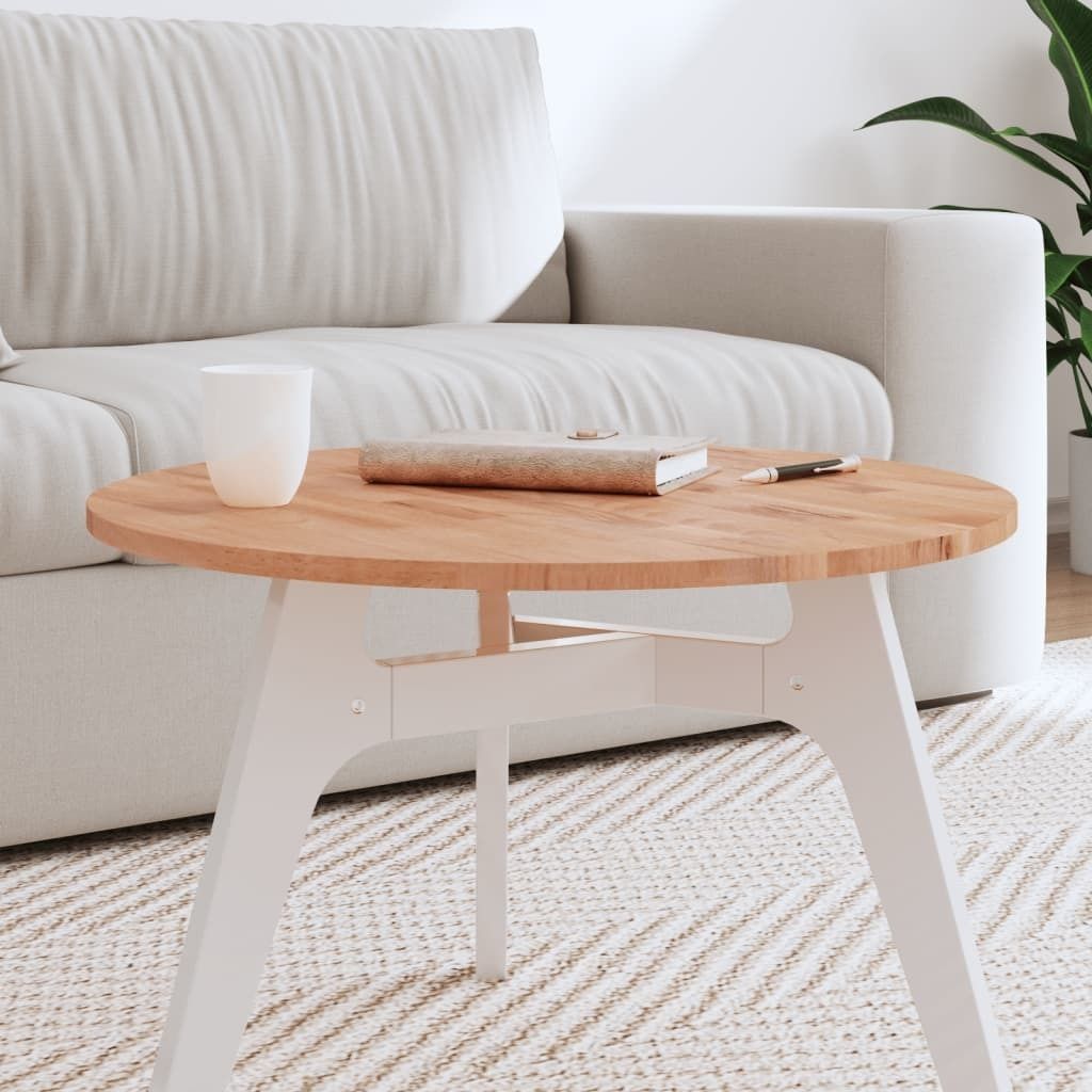 vidaXL Tischplatte Ø60x1,5 cm Rund Massivholz Buche Produktbild 