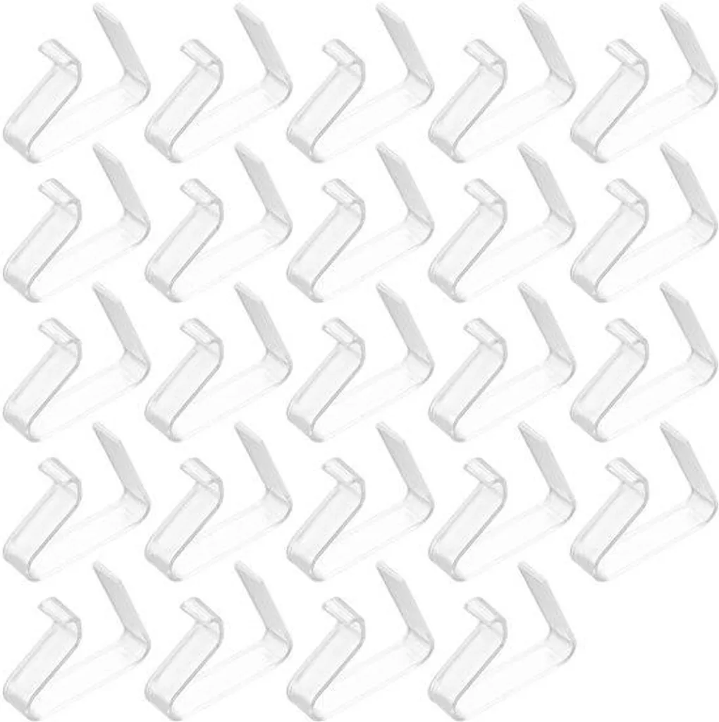 Pinces de fixation pour nappes d'extérieur transparentes de 35 à 55 mm