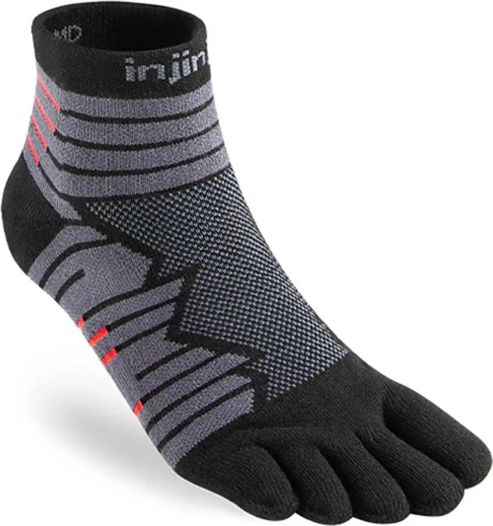 Injinji Run Lightweight Mini-Crew Chaussettes à Orteils Noir Taille 47.5