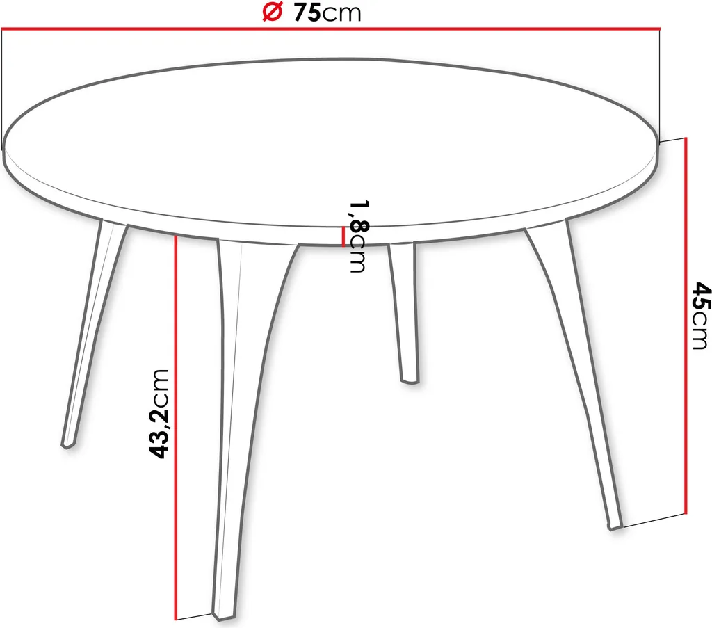 Table basse FRANIO ronde : la solution design contre l'encombrement