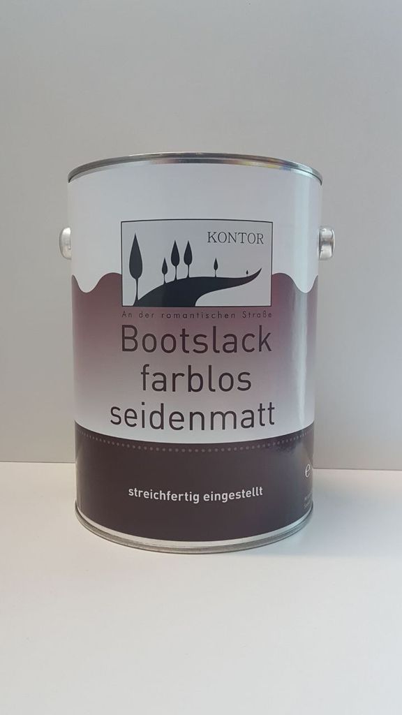 (17,27€/L) Kontor Bootslack Yachtlack FARBLOS Klarlack Kunstharzbasis 2,5L