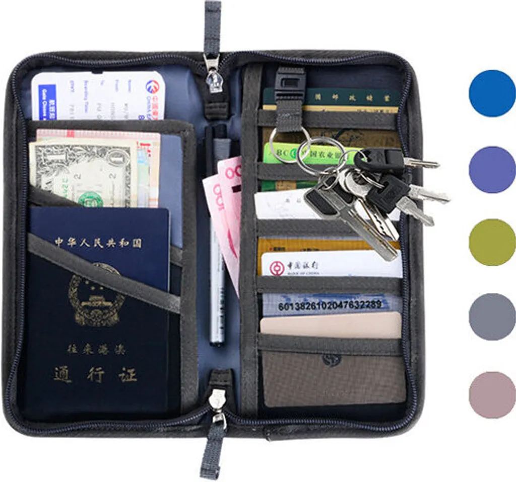 Honana HN-PB6 Portapassaporto Oxford 6 colori Portafoglio da viaggio Carta di credito Biglietti Organizzatore - Verde