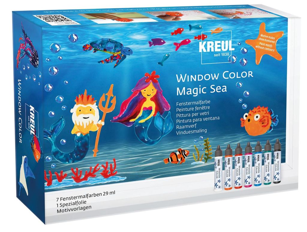 KREUL 42940 KREUL Set di colori per finestre "Magic Sea Immagine del prodotto 
