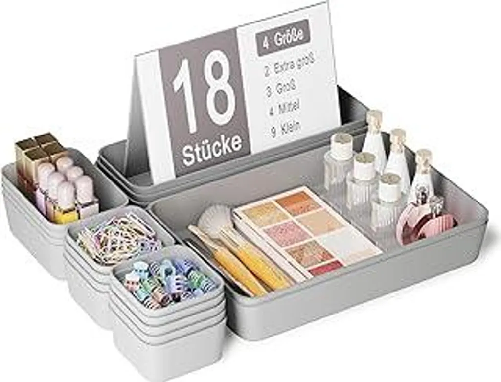 Organizer Trucchi e Scrivania Homhut: 18 Pezzi Glow-Up Totale