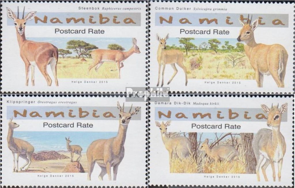 Briefmarken Namibia - Südwestafrika 2015 Mi 1511-1514 (kompl.Ausg.) postfrisch Antilopen