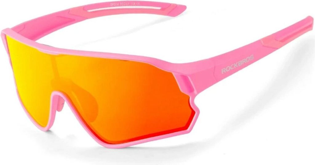 Polarisierte Fahrradbrille für Kinder von 8–14 Jahren mit UV400-Filter Pink