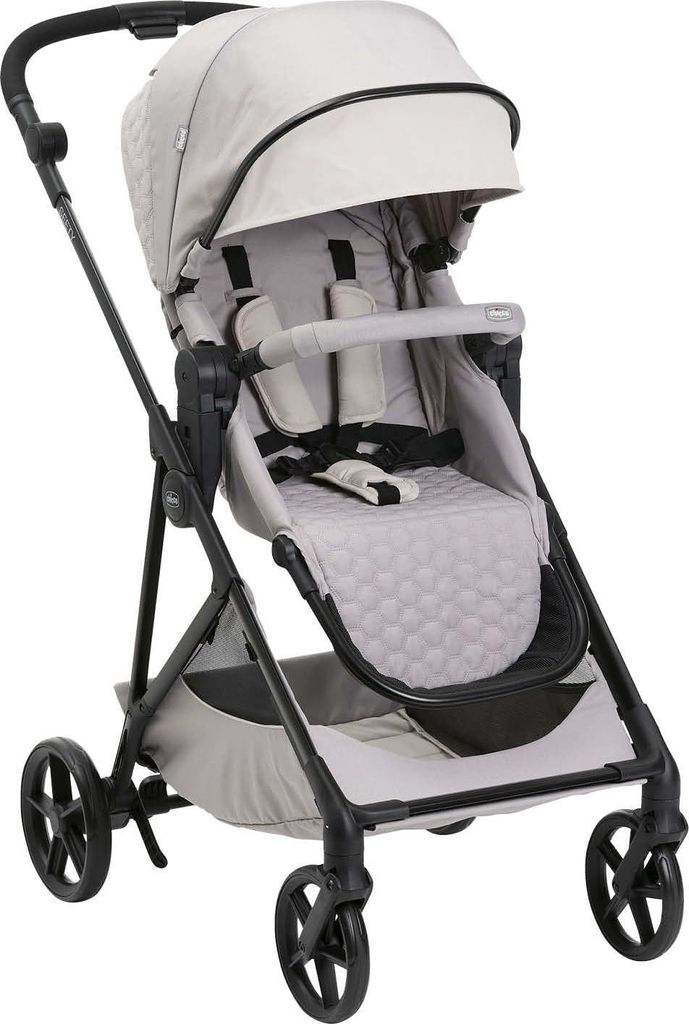 CHICCO Kinderwagen Seety Flor Beige Zusammenklappbar Leichtgewicht 0m+ - 22 kg Einhandverschluss