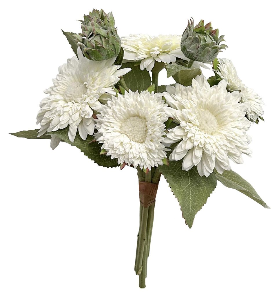 Künstlicher Sonnenblumenstrauß mit grünen Blättern, realistische Seidenblumen, Dekoration für Zuhause, Büro, Hochzeit, Party, drinnen und dra...