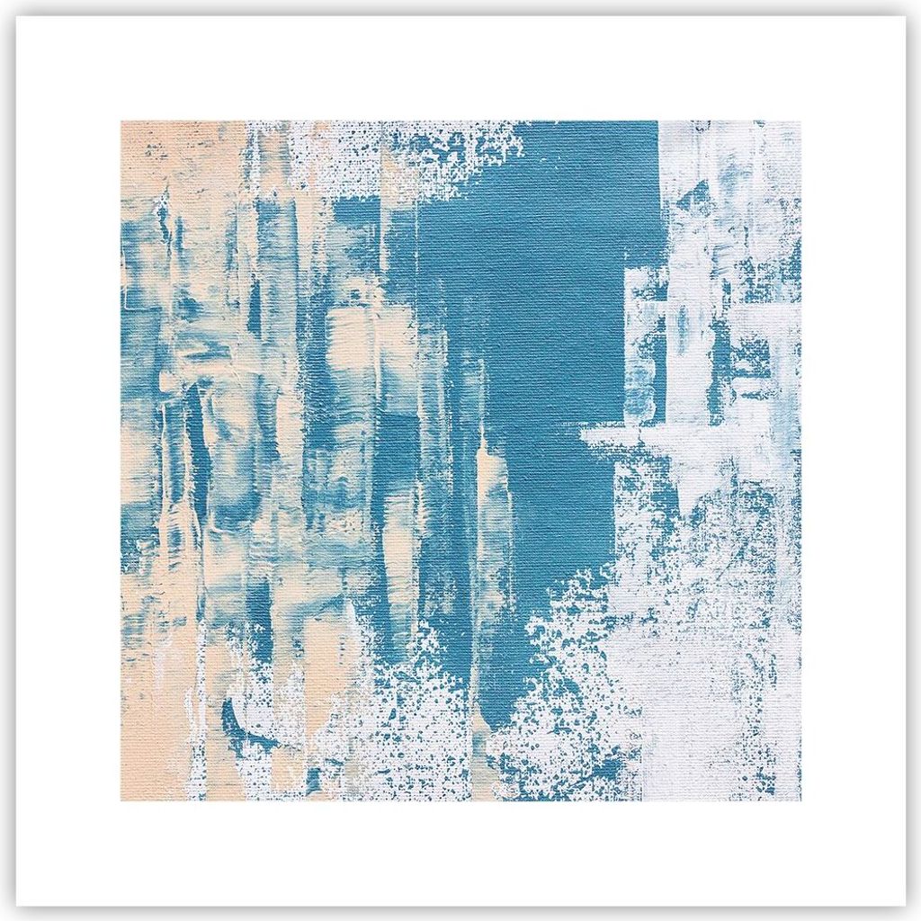 Poster - Poster ohne Rahmen - Blau Farben Hintergrund - 30x30 cm - Wand Bild - Wanddeko - Wandbilder - Kunstposter - Wandposter - Bilder - Kunstdru...