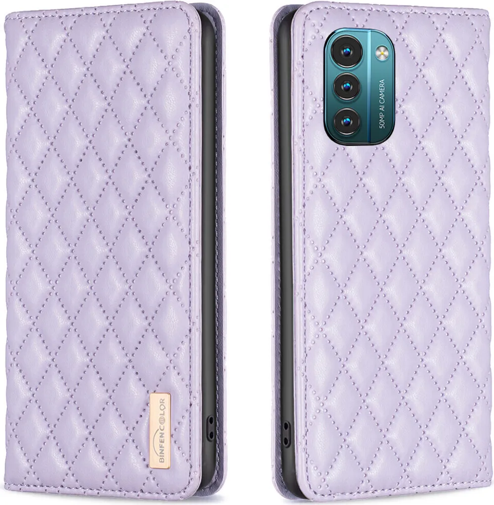 Nokia G11 G21 Case Purple - Custodia Portafoglio Glamour con Stand