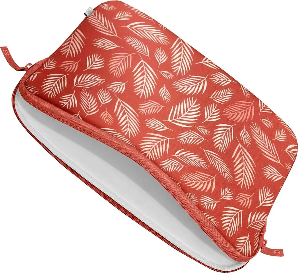 Housse MacBook 13 Pouces en Mousse à Mémoire de Forme MW Botanic Rouge
