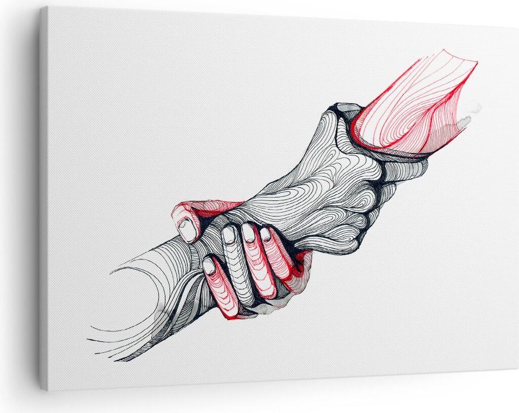 Bild auf Leinwand - Leinwandbild - Hände Partnerschaften Hilfe Unterstützung - 70x50cm - Wand Bild - Wanddeko - Leinwanddruck - Bilder - Kunstdru...