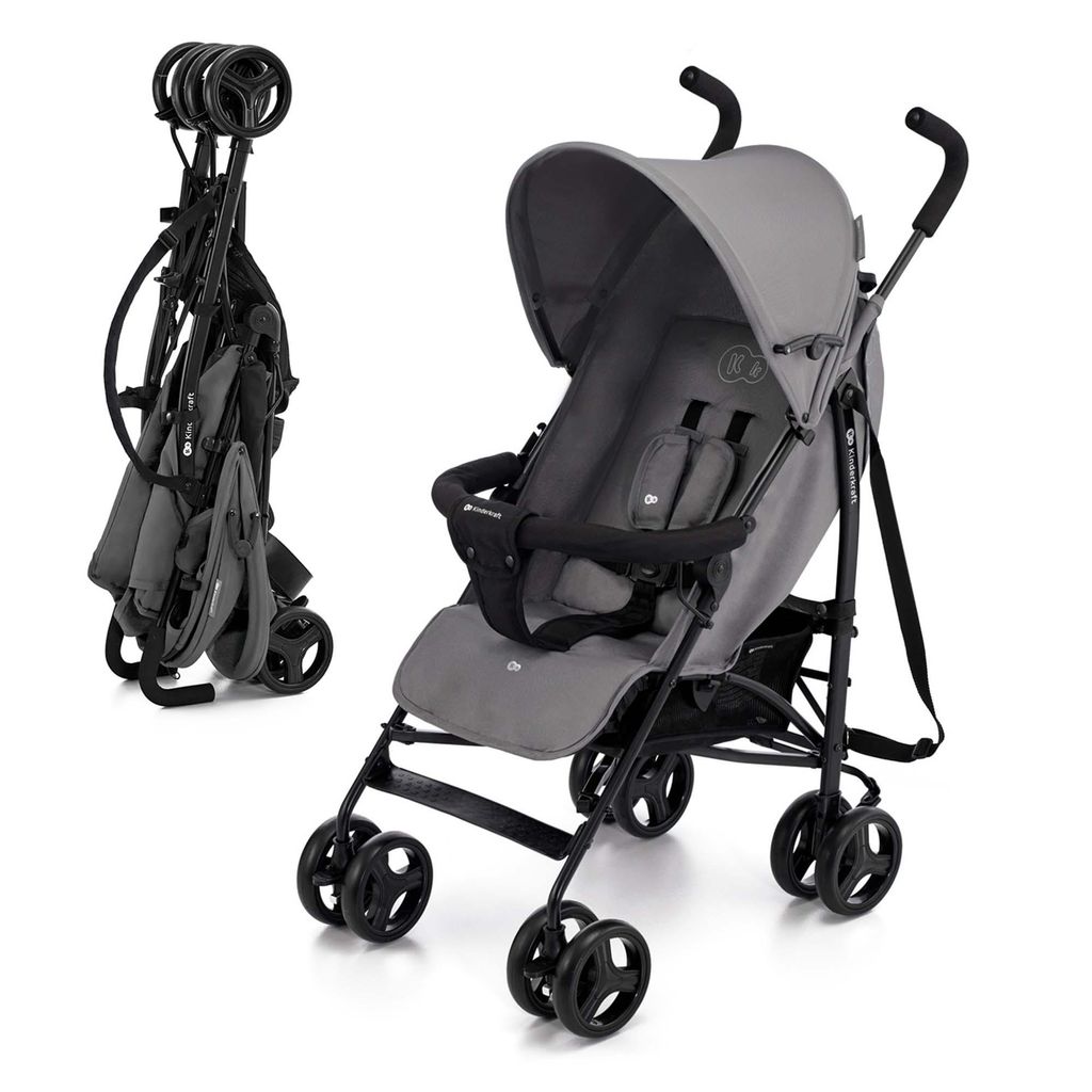 Kinderkraft TIK: Cochecito de bebé ligero, color gris, con Imagen del producto 