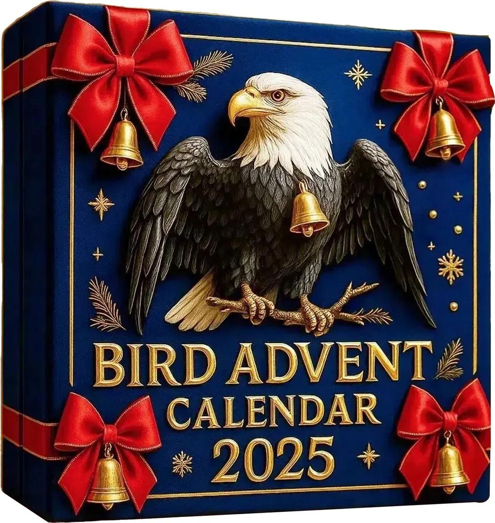 Adventskalender 2025 mit Vögeln, 24 Tage, realistische Acryl-Vogelornamente, Weihnachts-Countdown-Dekoration, Geschenk für Vogelbeobachter und Na...
