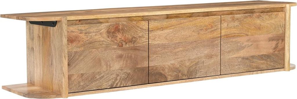 TV Schrank Jade Mangoholz Natur 160 x 40 cm oder 200 x 40 cm, Masse:160 cm x 40 cm