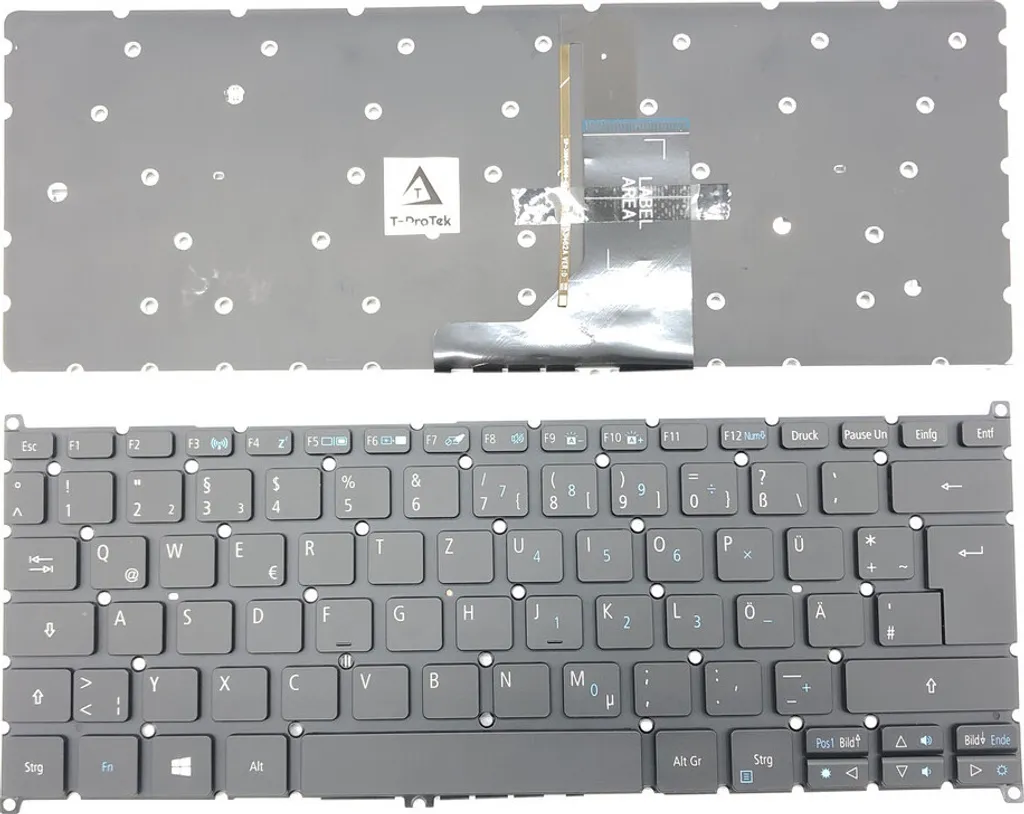Clavier AZERTY Français Noir pour Acer Spin 5 SP515-51N-50Y9 Rétroéclairé