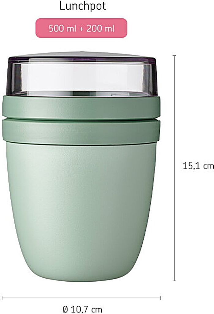 Mepal | Lunchpot Ellipse Mixed | Vivid Green + Nordic Blue Produktbild 3