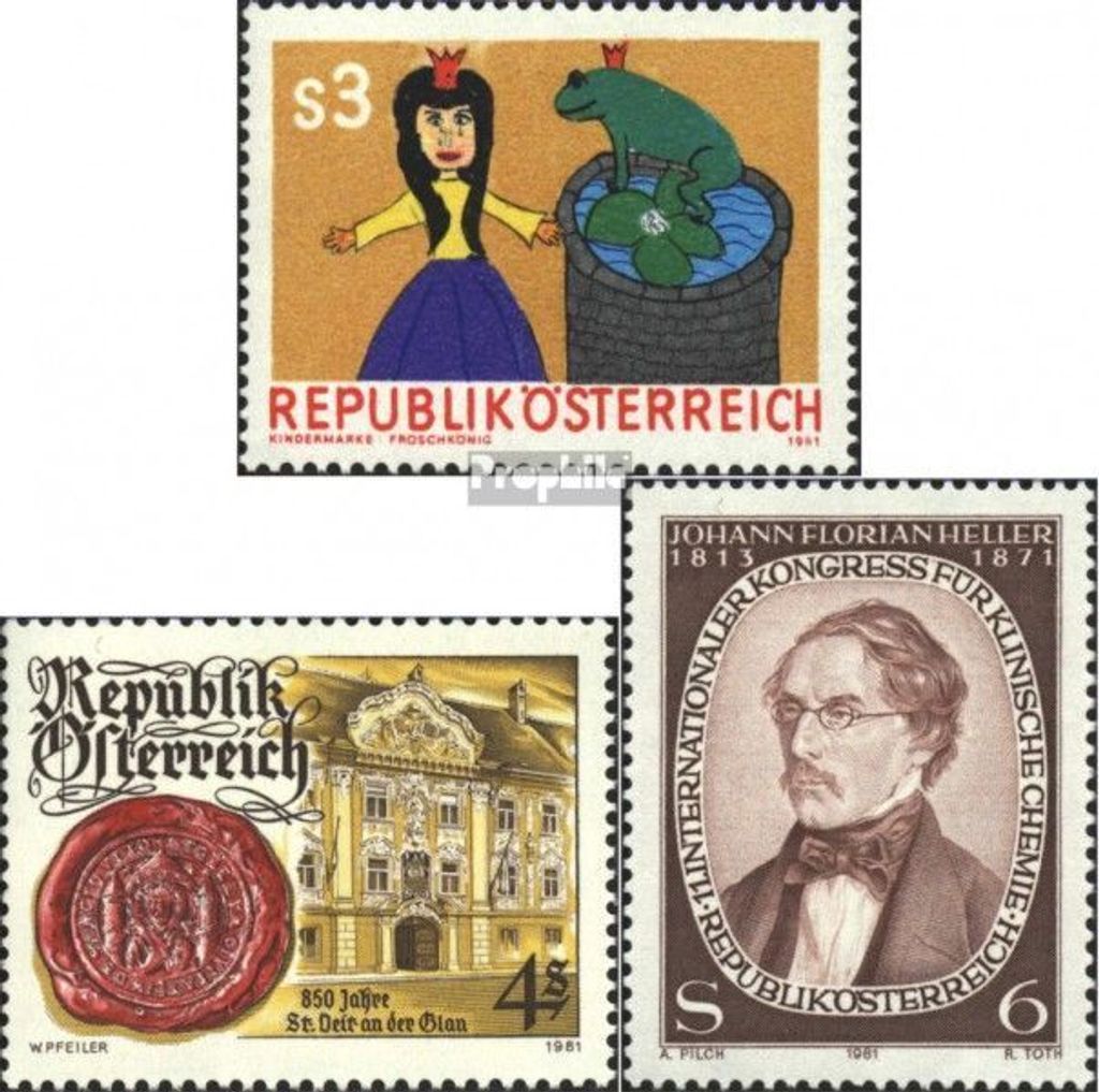 Briefmarken Österreich 1981 Mi 1674,1675,1676 (kompl.Ausg.) gestempelt Sondermarken
