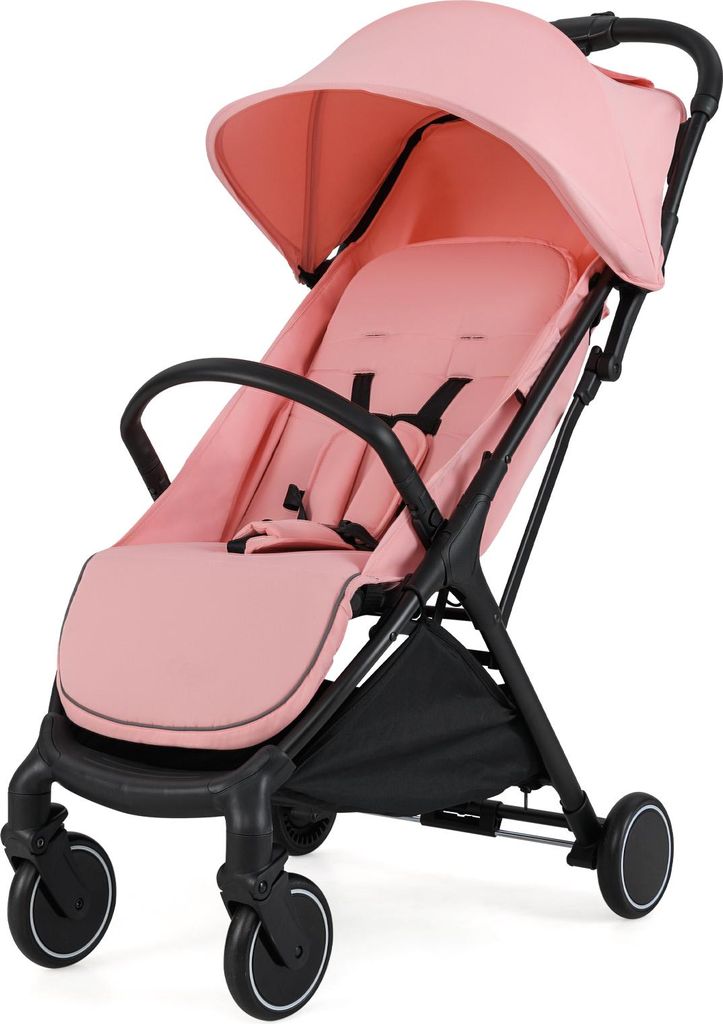 GOPLUS Zusammenklappbarer Kinderwagen, Reisebuggy mit Verstellbarer Rückenlehne & Fußstütze & Bremse, Kinderbuggy, Rosa