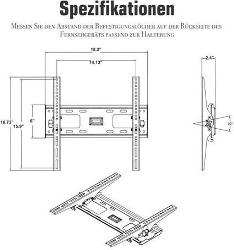 FCH 32-65 Zoll TV Wandhalterung Wandhalter LCD LED VESA Produktbild 7