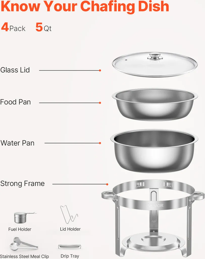 Offerta VEVOR Scaldavivande Professionale Buffet Argento - 6