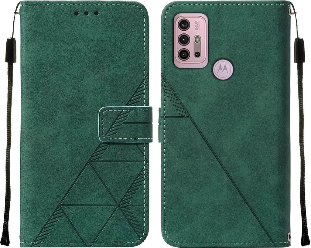 Cover Motorola Moto G30/G10/G10 Power in Pelle Goffrata Verde | Wallet