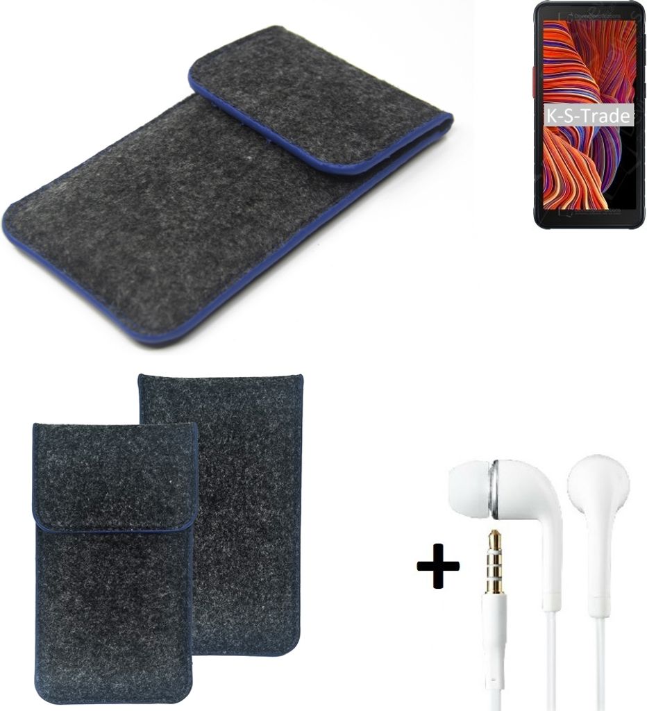 K-S-Trade Handy Schutz Hülle kompatibel mit Samsung Galaxy XCover 5 Schutzhülle Handyhülle Filztasche Pouch Tasche Case Sleeve Filzhülle