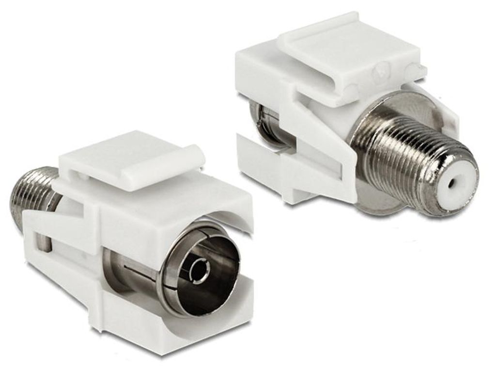 DeLOCK Antennenadapter - 1 x F-Stecker Buchse Antenne - 1 x IEC Buchse Antenne