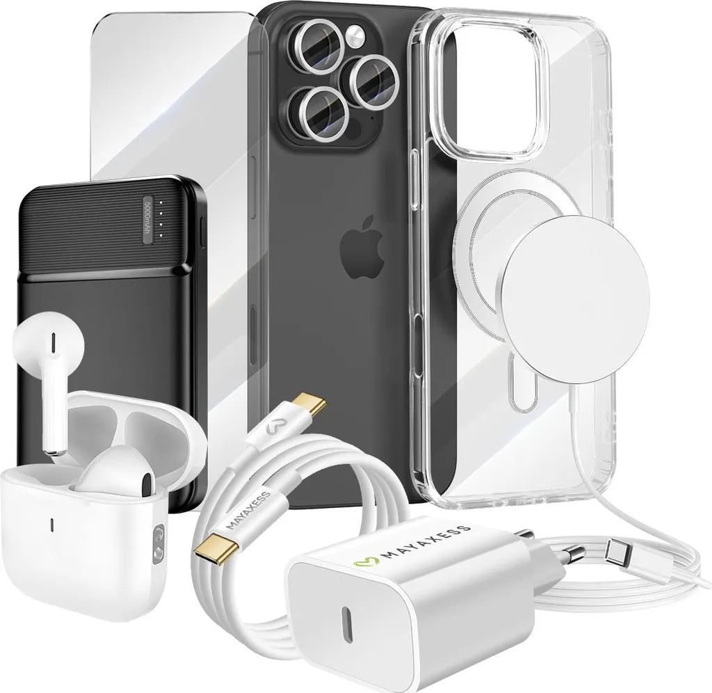 Offerta Mayaxess iPhone 16 Pro: Bundle Elite 8 Pezzi Tutto-in-Uno