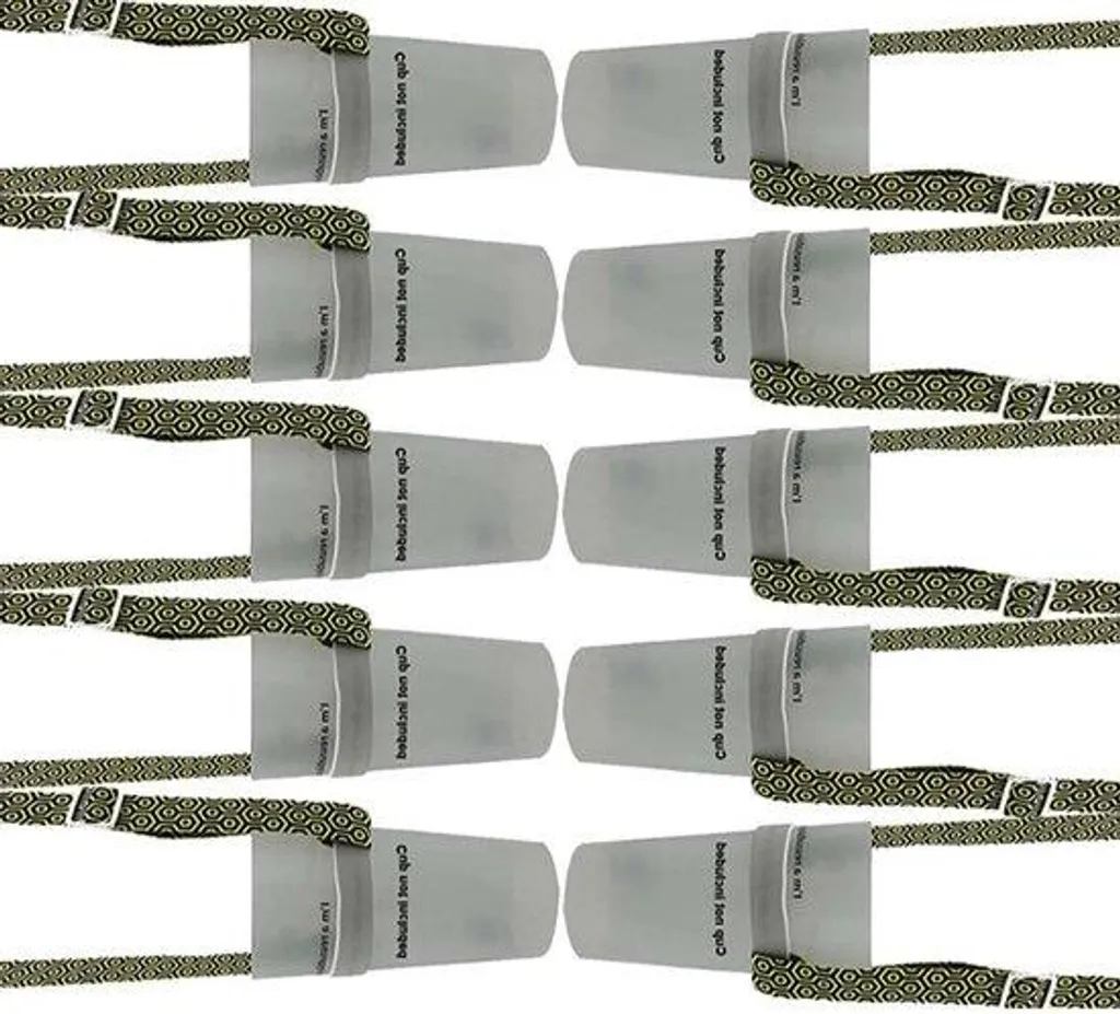 Lanière d'épaule réglable jaune avec porte-gobelet (Lot de 10 unités)