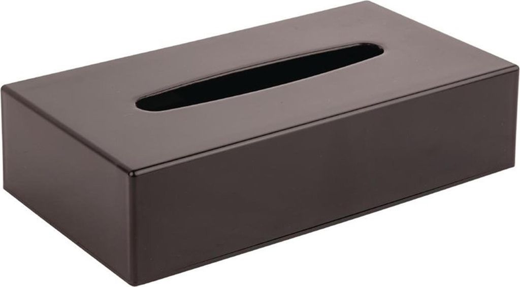 Bolero Taschentuchbox rechteckig - schwarz - Kunststoff - 10 Boxen