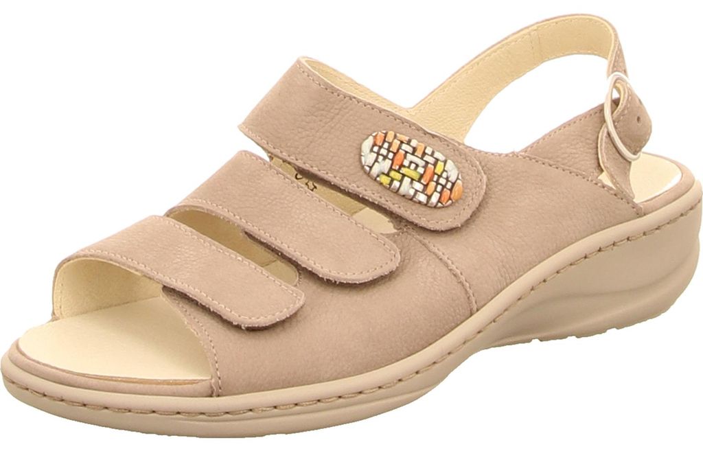 Waldläufer Sandaletten,Stadtbd.b.25mm o.Fußb in beige, Gr. 4