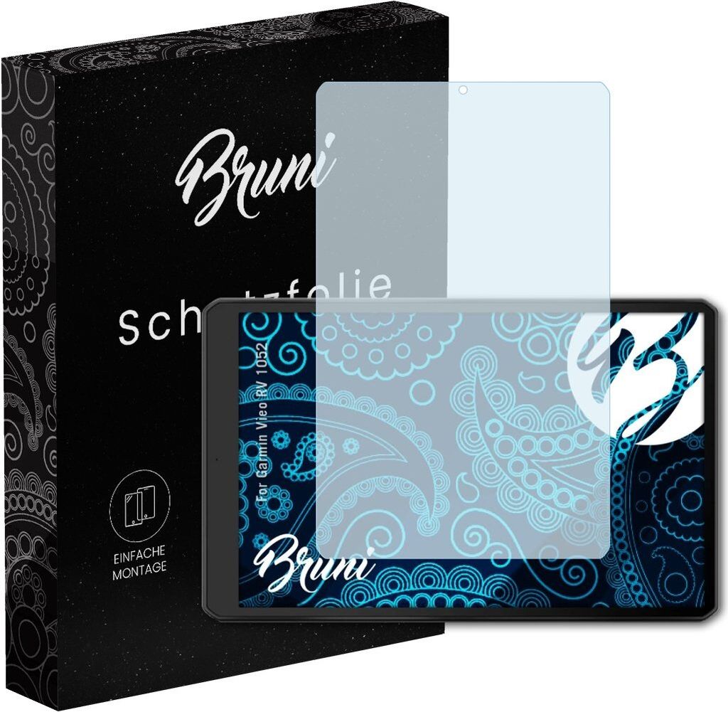 Bruni Basics-Clear 2x Schutzfolie kompatibel mit Garmin Vieo RV 1052 Folie