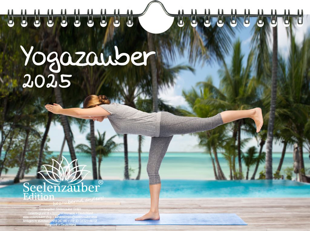 Yogazauber DIN A5 Wandkalender für 2025 Yoga ZEN Wellness - Seelenzauber